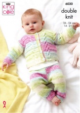 Knitting Pattern - King Cole 6030 - Cutie Pie DK - Hoodie, Cardigan and Leggings